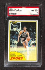 1981 Topps #37 GEORGE GERVIN PSA 8 NM-MT 19240408 