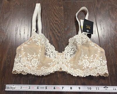 Wacoal Embrace Lace Underwire Bra  Women Size 34 B Sand / Ivory NEW