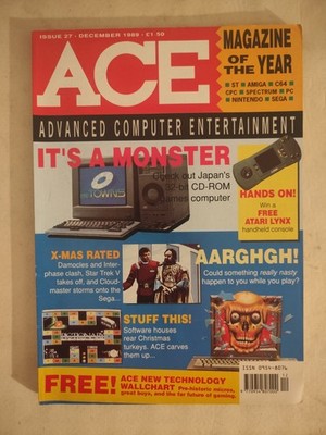 SELTENES ENGLISCHES MAGAZIN ACE ADVANCED COMPUTER ENTERTAINMENT NUMMER 27 (1989)