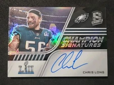 2022 Panini Spectra Champion Signatures Chris Long #CS-CL /99 Philadelphia Eagle