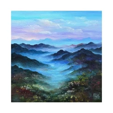 Original oil painting Blue Ridge Art Smoky Mountains National Park Painting