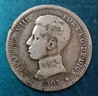 SPAIN Alfonso Xlll 1 peseta 1903 Silver 0.835, 5g, ø 23mm KM# 721