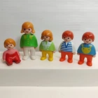 Vintage 1990 Geobra Playmobil 123 Figures Family Toys Mom  & Kids  Lot Of 5