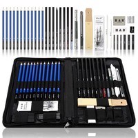 Bleistifte Set 40 StüCk Skizzierstifte Graphitkohlestifte Zeichnen Kit Tasche