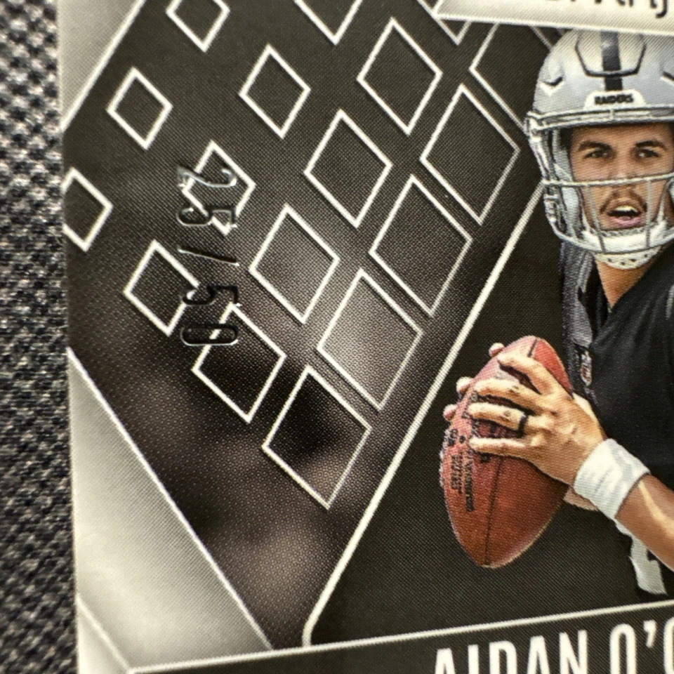 2023 Panini Phoenix Prime Blue /50 Aidan O'Connell RPA Las Vegas Raiders - Image 3 of 3