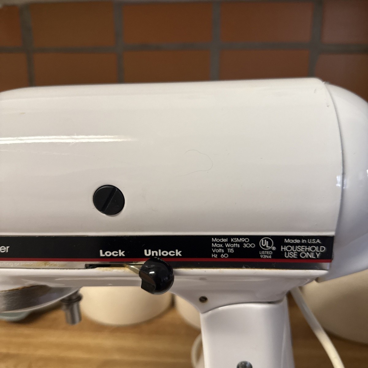 White KitchenAid KSM90 300W Ultra Power Stand Mixer for sale