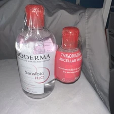 Bioderma Sensibio H20 Micellar Solution Makeup Remover - 16.7 oz + Travel 3.4 Oz