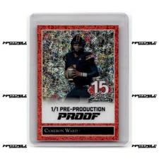 2025 Leaf NSCC The National Proof - Cameron Cam Ward Rookie 1/1 Red Dots