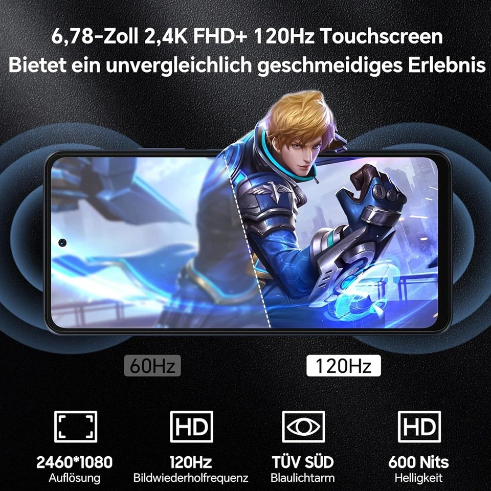 Blackview OSCAL TIGER 12 4G Smartphone 16GB+128GB 6,78" 120Hz Handy NFC 64MP - Bild 4 von 4