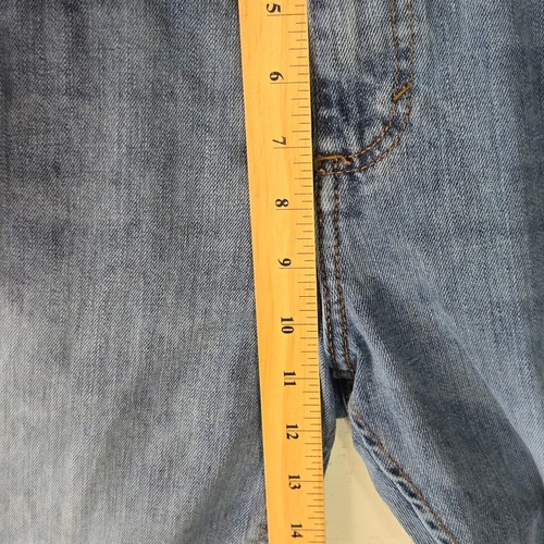 Wrangler Retro Jeans Mens Size 34X29 Blue Denim Slim Boot Denim Distressed - Picture 11 of 13