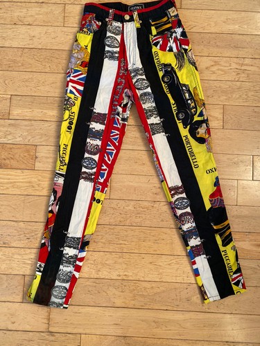 Rare Vintage Gianni Versace Jeans Couture Beatles Print Rock \u0026 Royalty  Pants XS | eBay