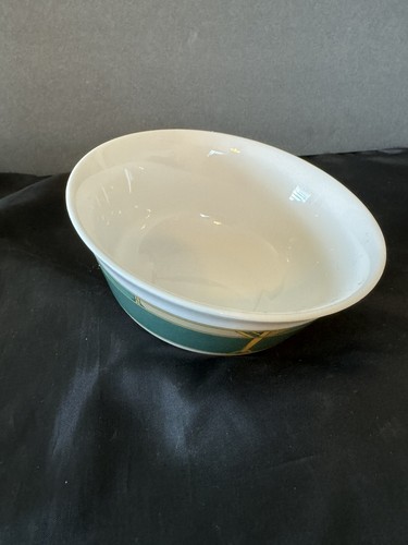 Arcopal France Cortina Berry Dessert Bowl Green Geometric Band 6 Available 4.75” - Picture 7 of 14