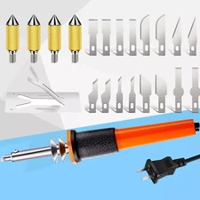 22 piece Electric hot knife cutting tool kit w/ Multipurpose Heat Cutter Set DIY