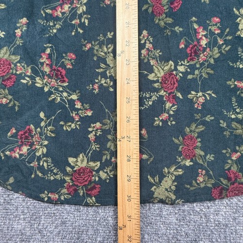 Old Navy Corduroy Floral Everyday Shirt Mens XL Green Floral Button Up Roses - Picture 11 of 12