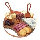 Choosy Chef Magnetic Large Cheeseboard & Utensils (14 Inch, Brushed Copper)