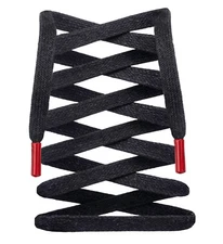 Premium Waxed Cotton Flat Shoelaces with Metallic Tips for Sneakers and Boots