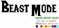 Beast Mode Vinyl Decal Sticker Car Window Bumper Wall Laptop 7"