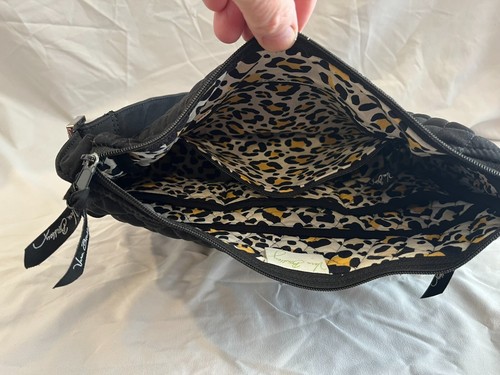 Vera Bradley Black Quilted Shoulder Bag Purse - Picture 5 of 5