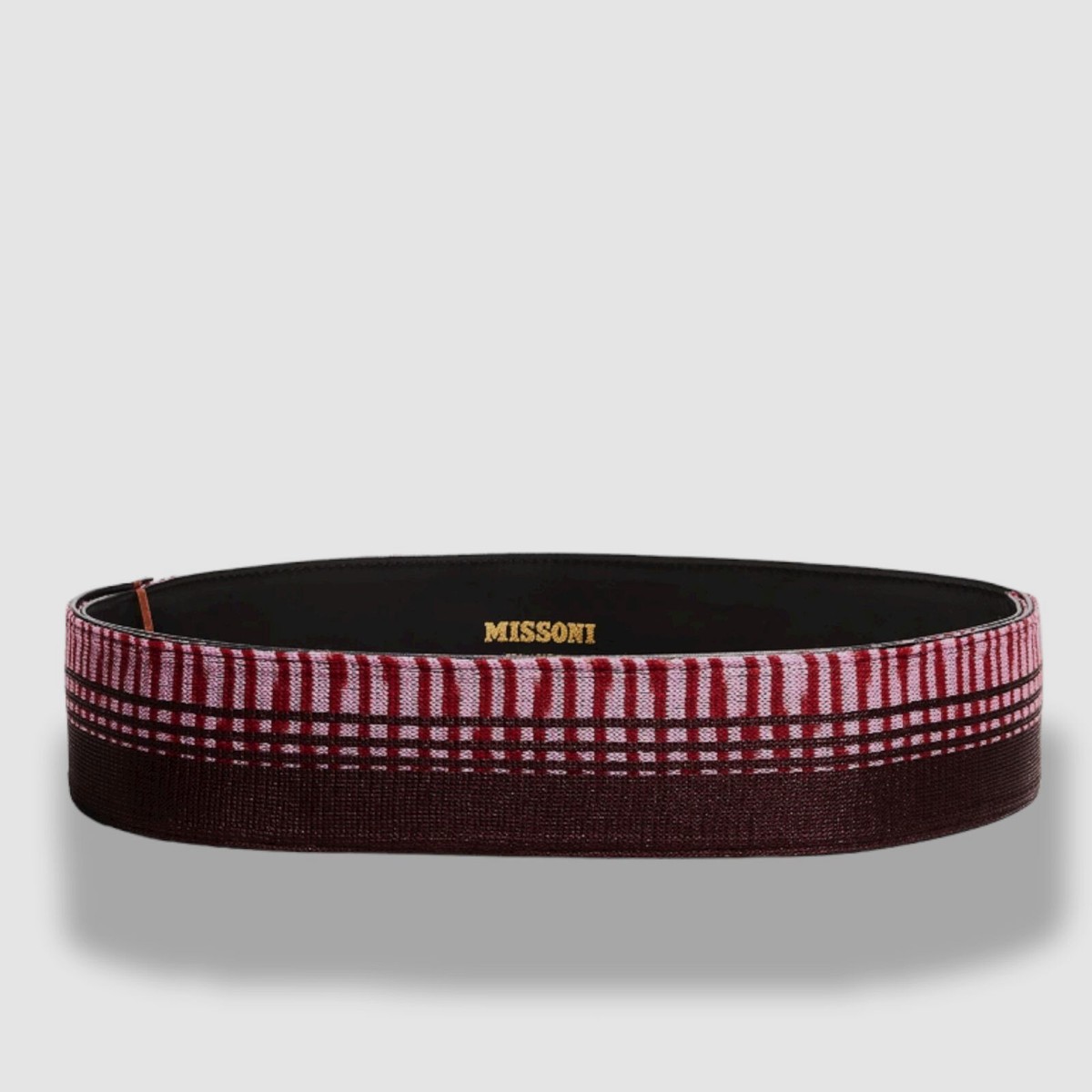 MISSONI KNIT STRIPED MULTICOLOR BELT $500 Missoni Women main image 4