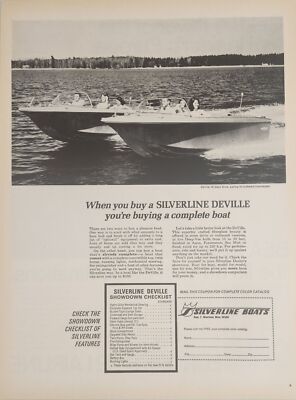 1968 Print Ad Silverline DeVille 16 Stern Drive Boats Moorhead,Minnesota