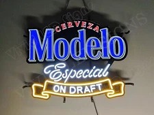 Cerveza Modelo Especial On Draft Beer 24" Vivid LED Neon Sign Light Lamp Dimmer