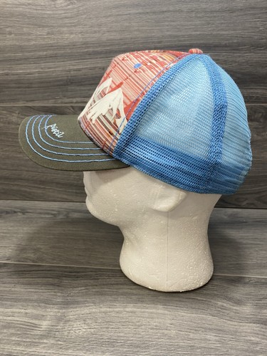 Pistil Designs Coral And Teal Mountains Western Baseball Cap Snapback Hat - Picture 3 of 8