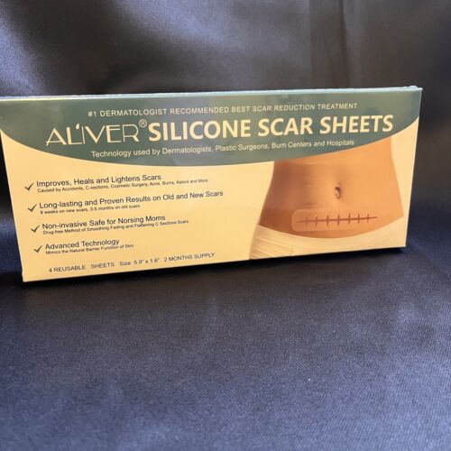 Aliver Reusable Silicone Scar Sheets Exp 01/2026