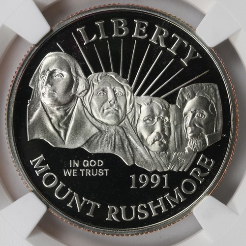 1991-S 50c Mount Rushmore Commemorative Half Dollar NGC PF69 Ultra Cameo - Picture 3 of 4