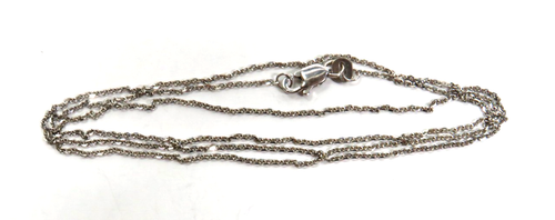 🔥💞L@@K Sparkly Real 14K White Gold Cable CHAIN NECKLACE 20.25" women teens - Picture 9 of 13