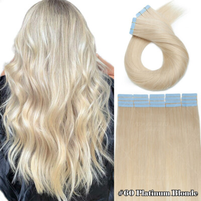 Skin Weft Tape In Russian Human Hair Extensions Thick Remy Hair Ombre FULL HEAD
