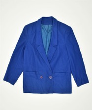 Stephen Douglas Ltd Womens Double Breasted Blazer Jacket Us 14 Xl Blue Iw02