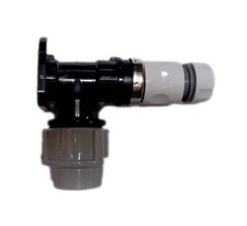 20/ 25mm MDPE Wallplate to Hozelock type Snap On fitting & Hose Connector (1/2")