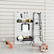 1'H x 4'W Slatwall Panel Garage Wall Organizer Heavy Duty Wall Mounted PVC 4pcs