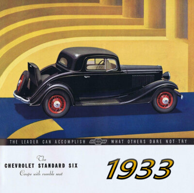 1933 Chevrolet Standard Six Coupe, Rumble Seat, BLACK