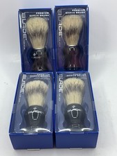 SET OF 4 - Brand New Blade Men's PREMIUM SHAVE BRUSH 100 Natural Boar Bristles