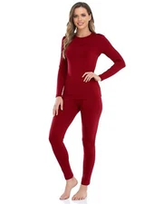 Thermal Underwear for Women Long Johns with Fleece Lined Base Layer Women Col...