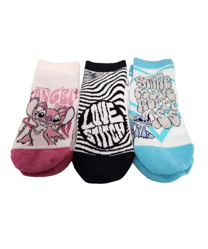 Calcetines Entrenadores Disney Lilo & Stitch 3 Pares Suave Transpirable Adorables Diseños Foto 2 de 4