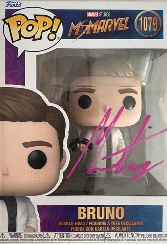 Matt Lintz - GENUINO Firmado Ms Marvel Bruno Funko 1079
