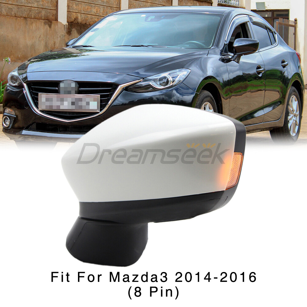 Door Side View Mirror for Mazda3 Axela 14-16 Power Heated 8 Pin
