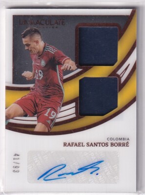 Panini 2022-23 Immaculate FIFA No. DA-RSB Rafael Santos Borre Patch Auto 41/93