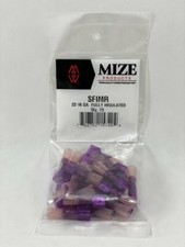 Mize 25 Pc Red Size 22-16 GA Fully Insulated Heat Shrink Male Spade Plug, SFIMR