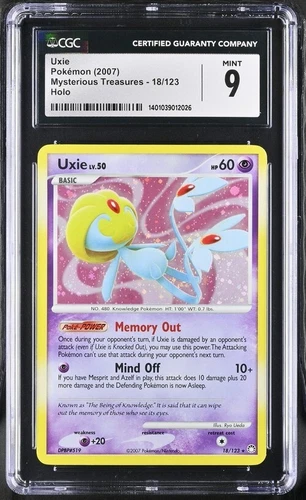 Pokemon Uxie 18/123 Holo Diamond & Pearl Mysterious Treasures - CGC 9