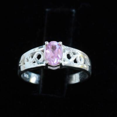 Pink Stone Ring,925 Sterling Silver Jewelry,Gift For Her