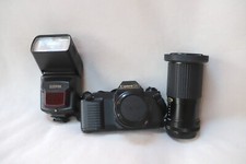 Canon T50 SLR 35mm Film Camera with Lenses and Flash