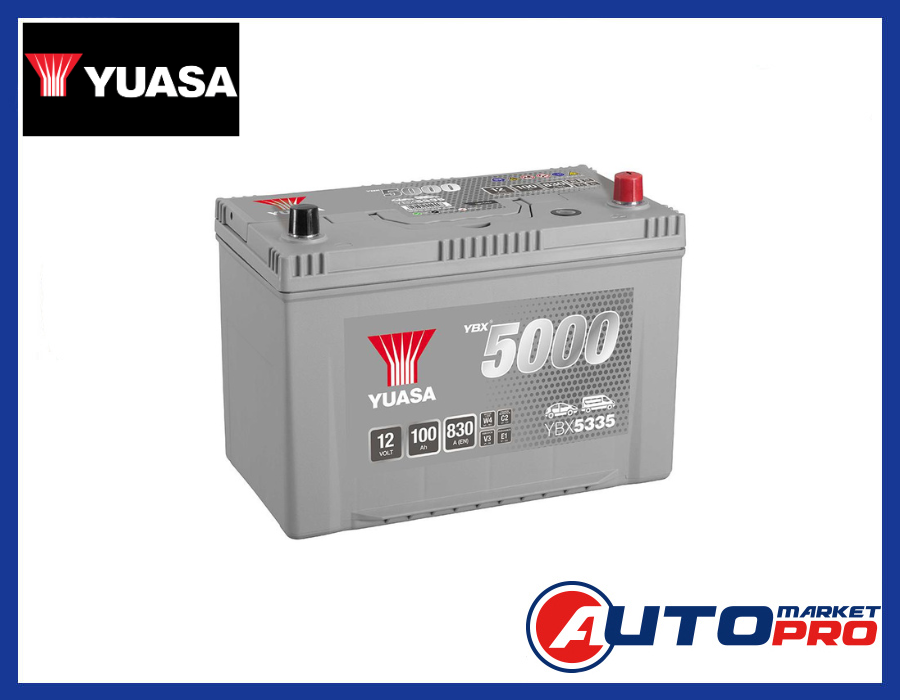 YUASA YBX5335 BATTERIA SILVER SMF AD ALTE PRESTAZIONI 12V 100AH 830A SERIE YBX50