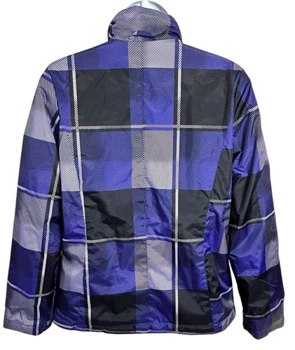 Chaqueta reversible para mujer ZeroXposur talla M púrpura a cuadros esquí cremallera completa polar - Imagen 9 de 9