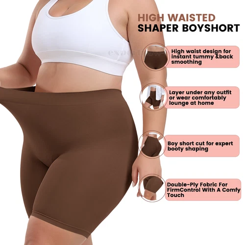 Pantalones cortos moldeadores talla grande para mujer pantalones cortos anti rozaduras pantalones cortos para niños bragas sin costuras - Imagen 24 de 35