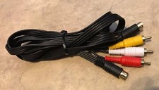 Plated Composite Cable Sega Saturn RCA Audio Video Plug SS Cord Gold