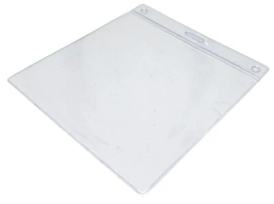 PCL MEDIA LTD ID Badge Pocket for lanyards, Reels & Badge Clips Clear Pouches 105 x 110mm