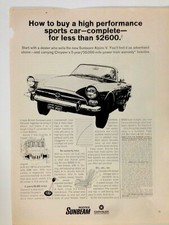 1966 Sunbeam Alpine Vintage Print Ad 1966 Sunbeam Alpine Vintage Print Ad